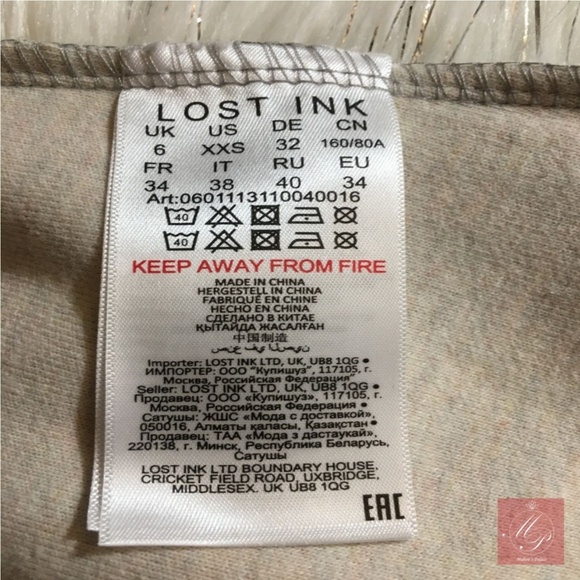 LOST INK Grey Ripped Sleeve Sweatshirt - Picture 6 of 8